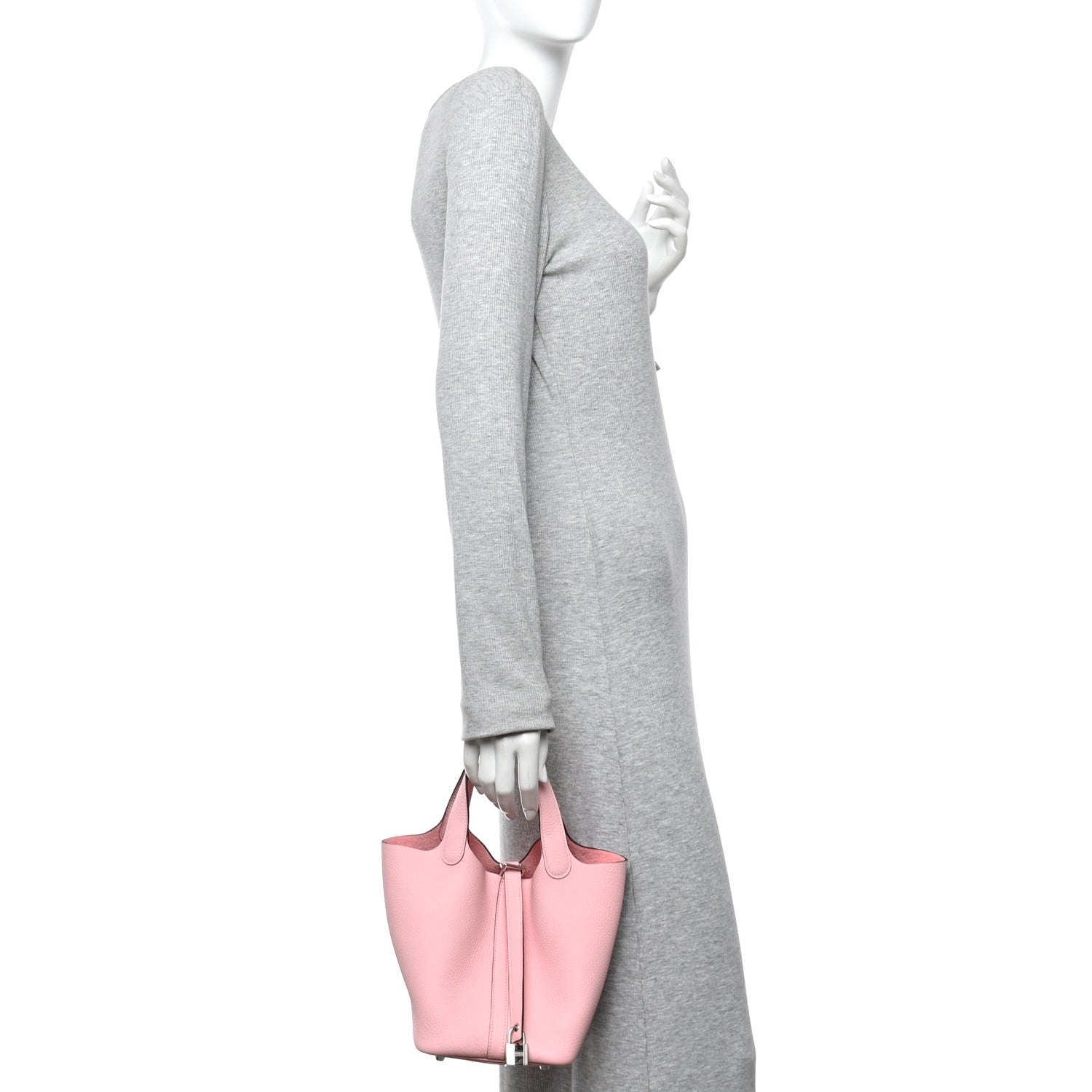 Hermes Taurillon Clemence Picotin Lock 18 PM Rose Sakura 1844570