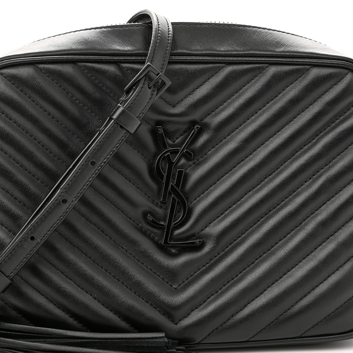 Calfskin Matelasse Monogram Lou Camera Bag Black