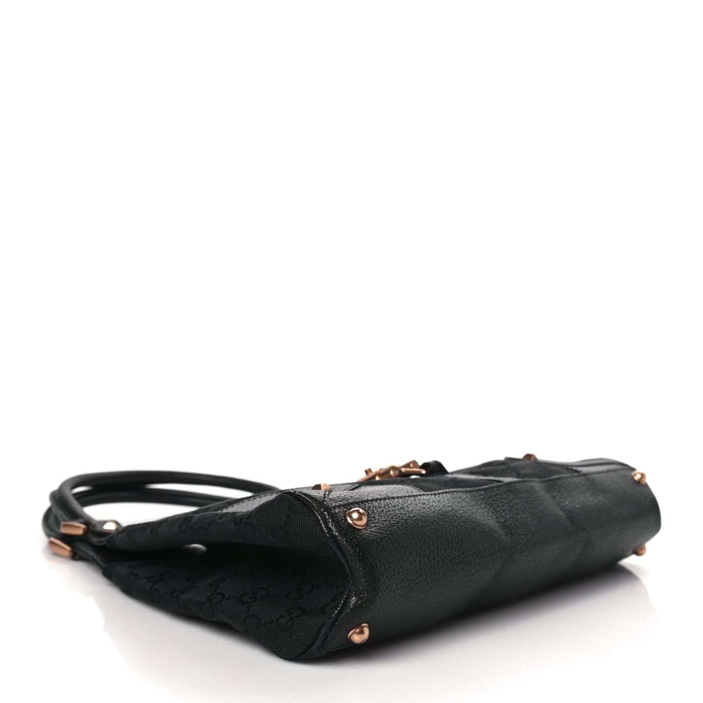 Monogram Calfskin Large Bardot Tote Black