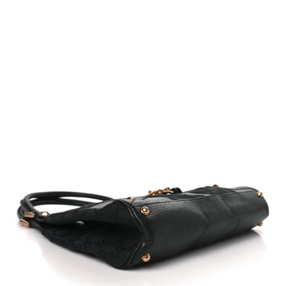 Gucci Monogram Calfskin Large Bardot Tote Black 3 of 8