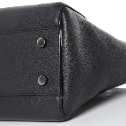 Saint Laurent Grained Calfskin Small Cabas Rive Gauche Black 13 of 15