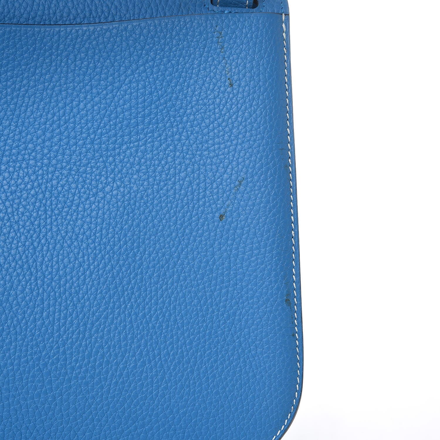 Hermes Taurillon Clemence Halzan 31 GM Bleu Zanzibar 12 of 14