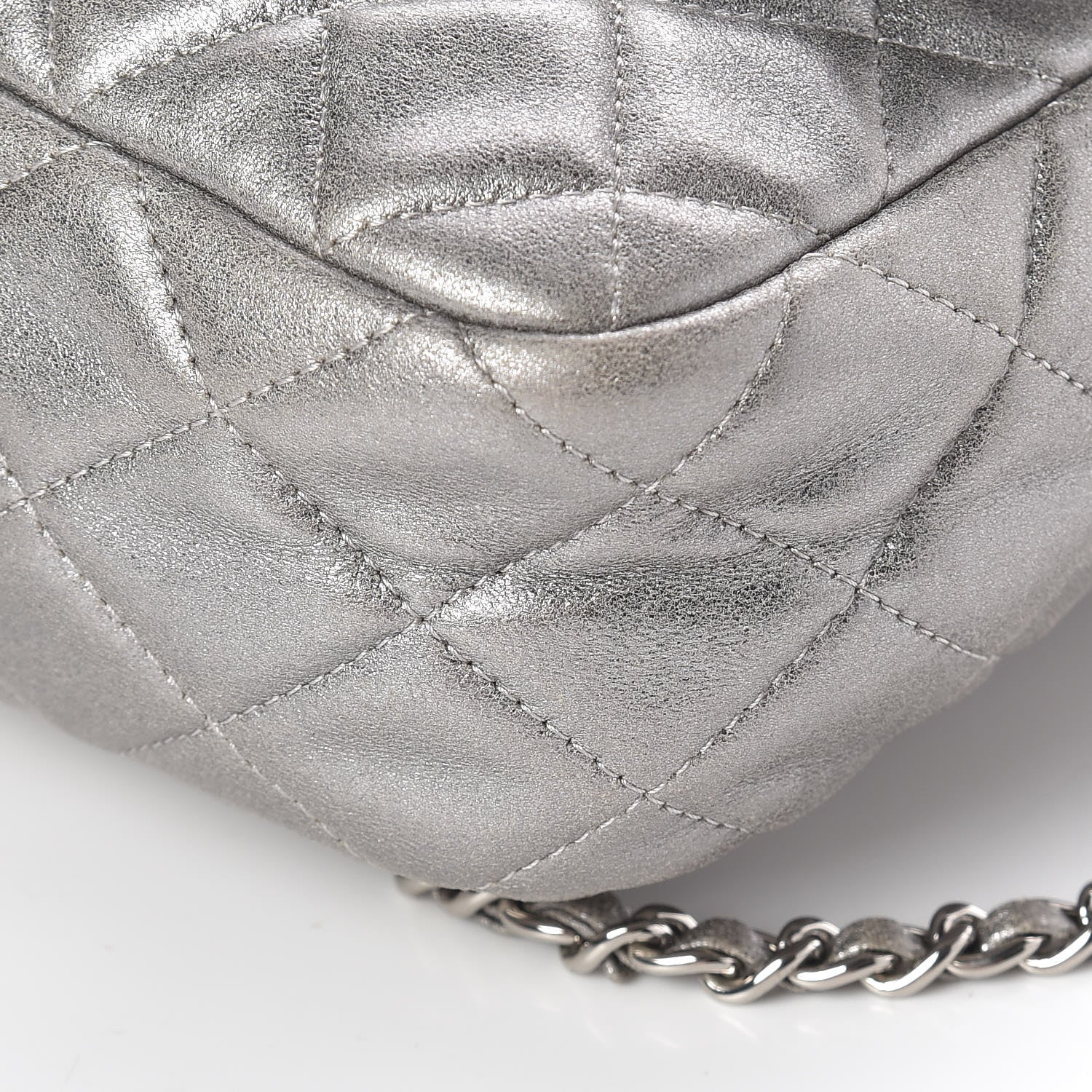 Chanel Metallic Lambskin Quilted Small In Seoul Backpack Silver 10 of 10