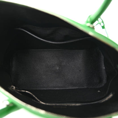 Balenciaga Signature Grained Calfskin Logo M Ville Top Handle Bag Green 5 of 13
