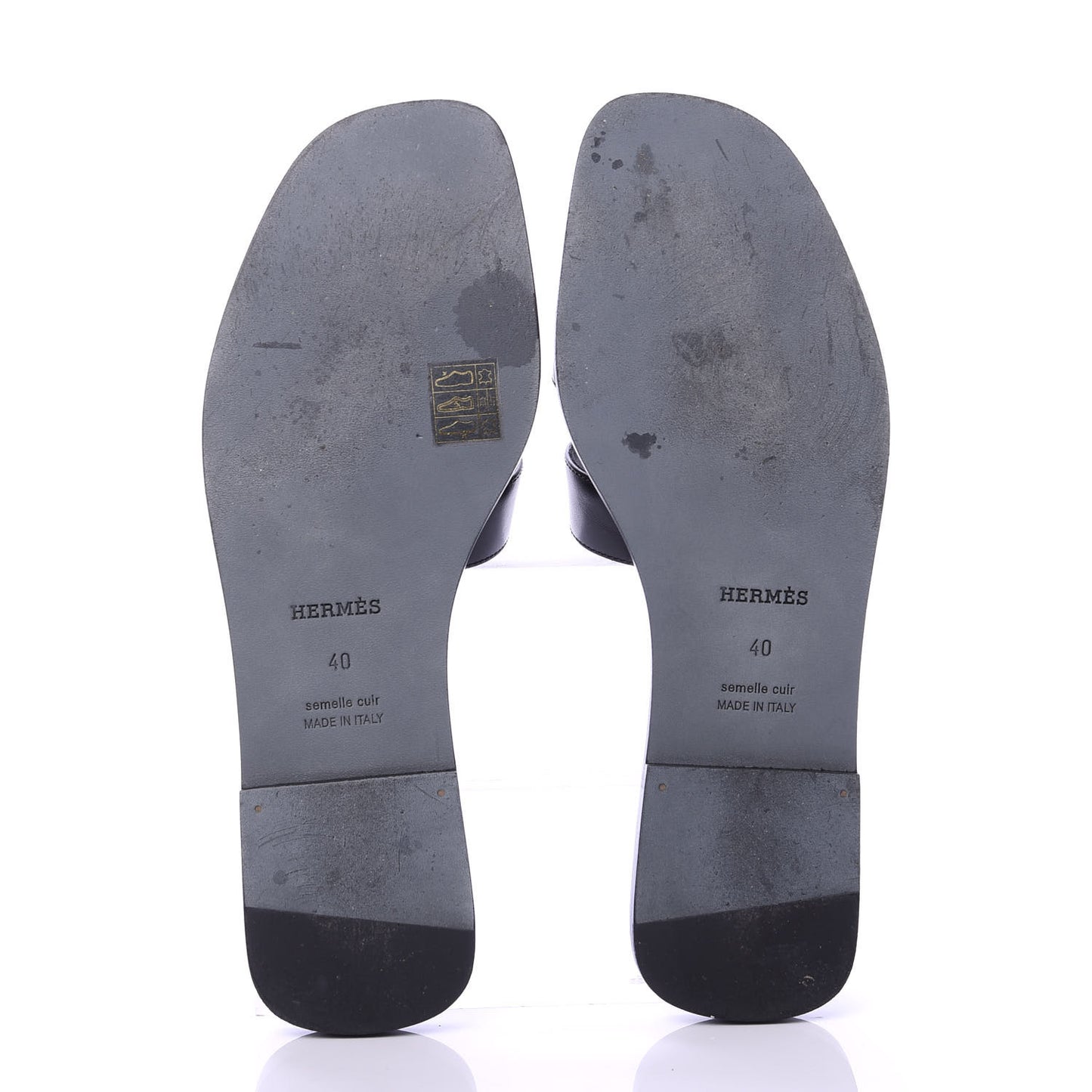 Calfskin Oran Sandals 40 Black