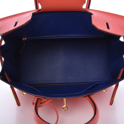 Hermes Epsom Horseshoe Birkin 30 Rose Jaipur Bleu Electrique 7 of 33