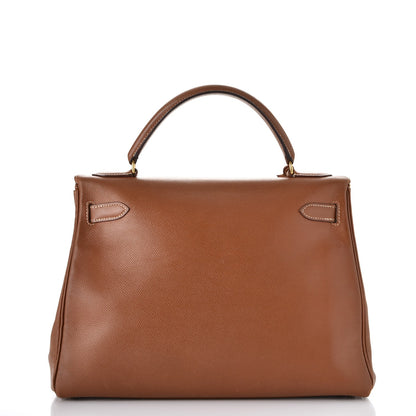 Hermes Courchevel Kelly Retourne 32 Gold 5 of 44