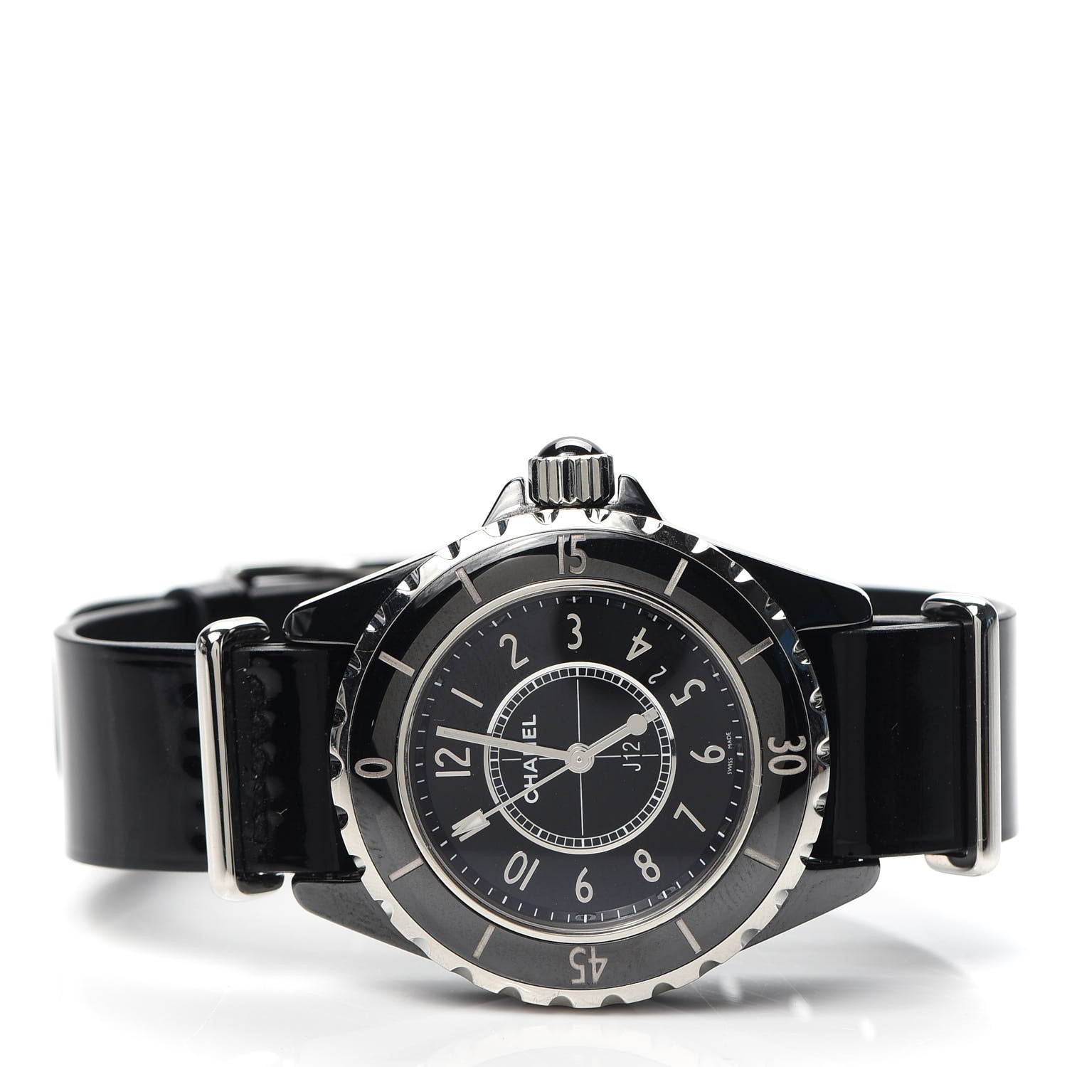 Chanel Stainless Steel Ceramic 33mm J12 Quartz Watch Black 2 of 6