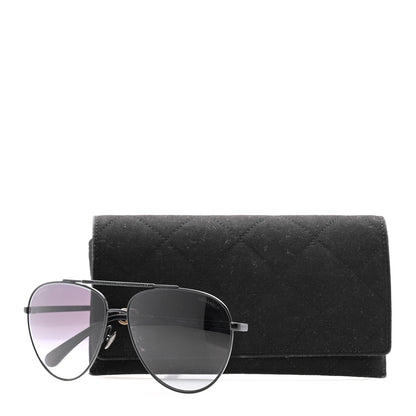 Chanel Metal Aviator Sunglasses 4279-B Black 10 of 10