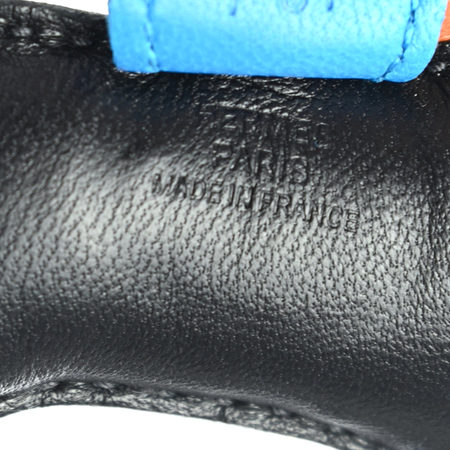 Hermes Milo Lambskin Grigri Rodeo Horse Bag Charm PM Black Gold Bleu Zanzibar 3 of 4