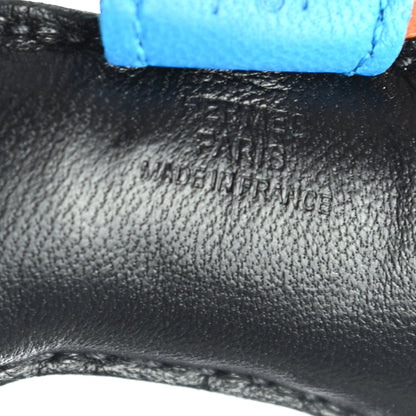 Hermes Milo Lambskin Grigri Rodeo Horse Bag Charm PM Black Gold Bleu Zanzibar 3 of 4