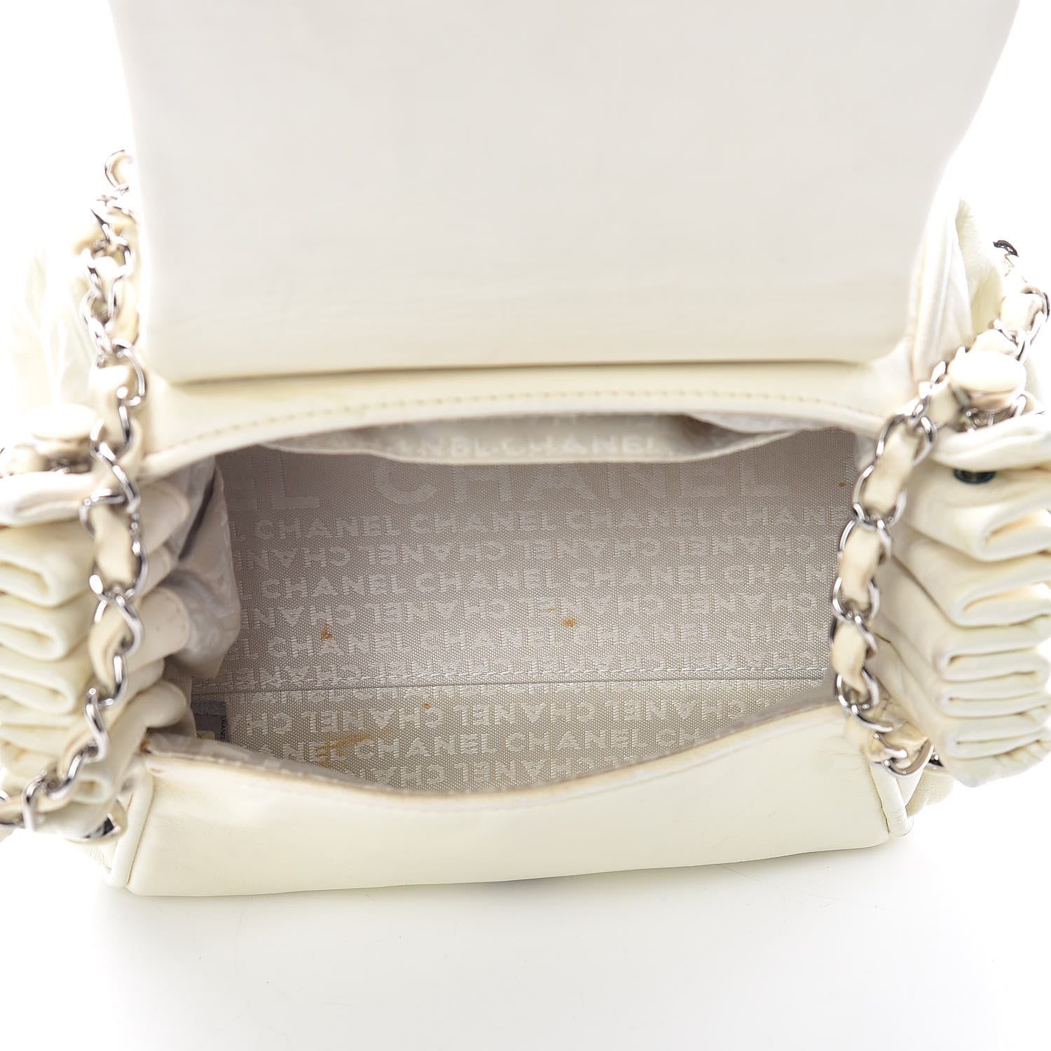Chanel Lambskin Quilted Small Accordion Flap White 5 of 21
