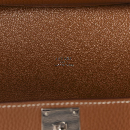 Hermes Taurillon Clemence Jypsiere 28 Gold 9 of 13