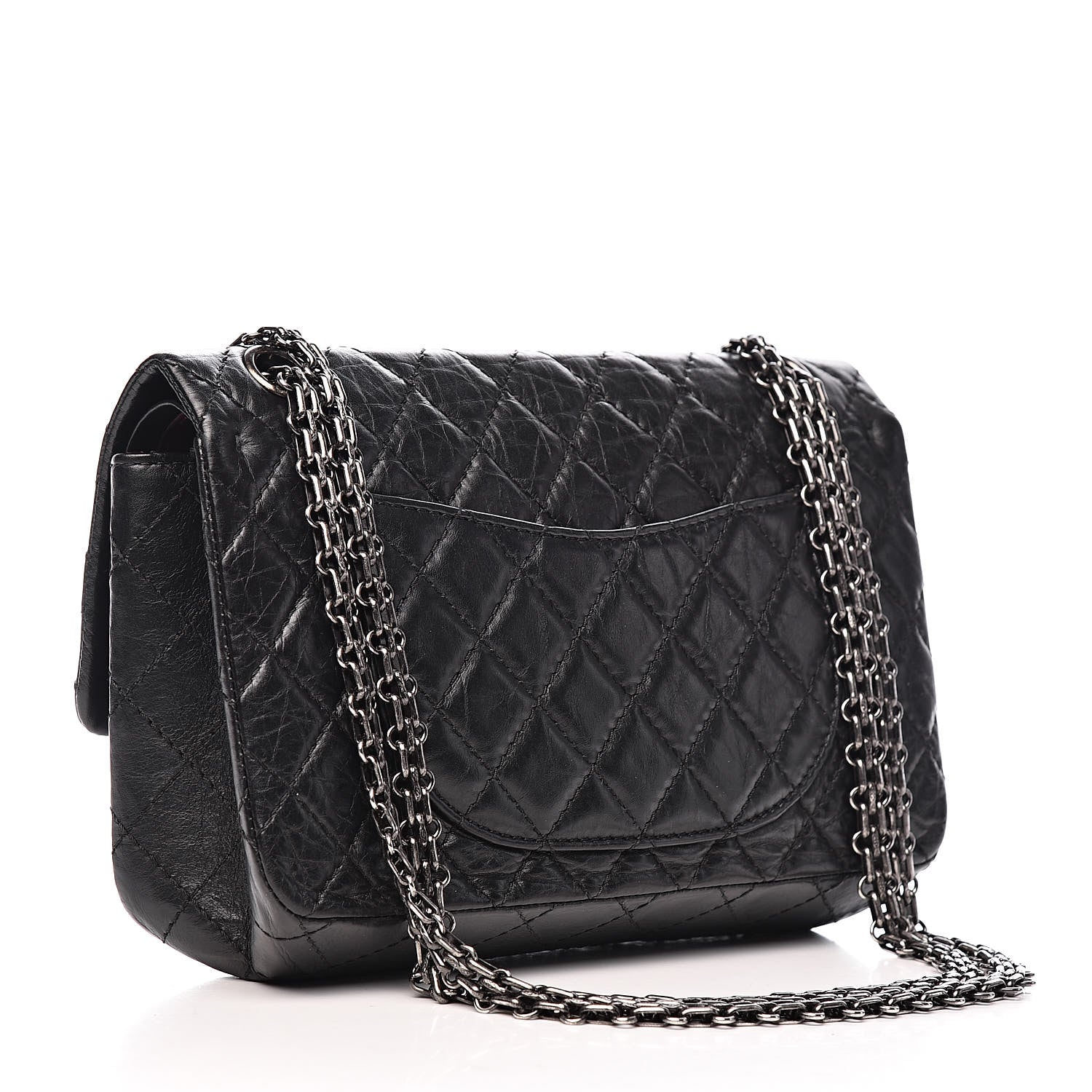 Chanel Aged Calfskin Quilted 2.55 Reissue 225 Flap Black 3 of 10