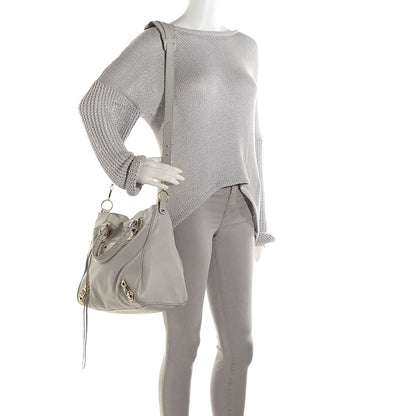 Balenciaga Chevre Gold Metallic Edge Hardware Velo Gris Perle 2 of 12