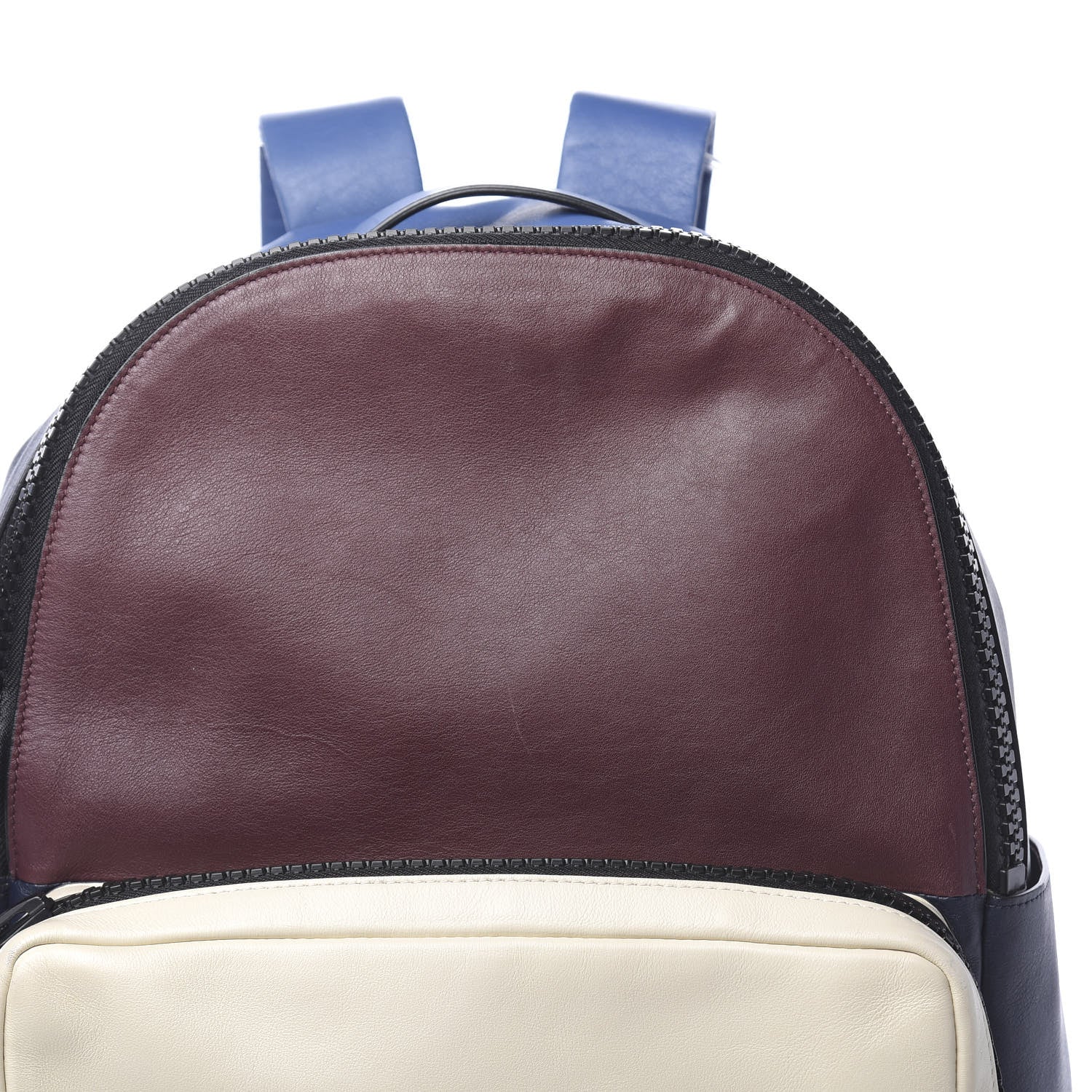 Valentino Garavani Calfskin Colorblock Backpack Ruby Marine Ivory 12 of 12