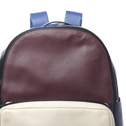 Valentino Garavani Calfskin Colorblock Backpack Ruby Marine Ivory 12 of 12