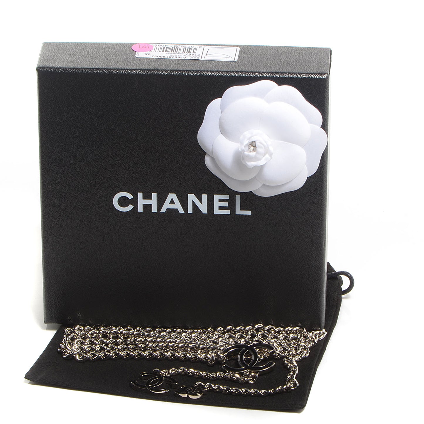 Enamel CC Ceinture Fantai Adjustable Belt Silver Black
