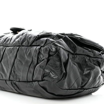 Chanel Glazed Calfskin Twisted Maxi Flap Black 10 of 19