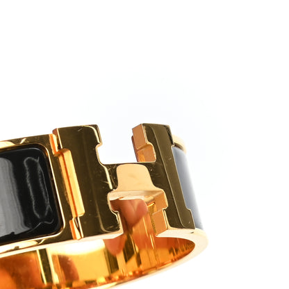 Hermes Enamel Wide Clic Clac H Bracelet GM Black 5 of 6