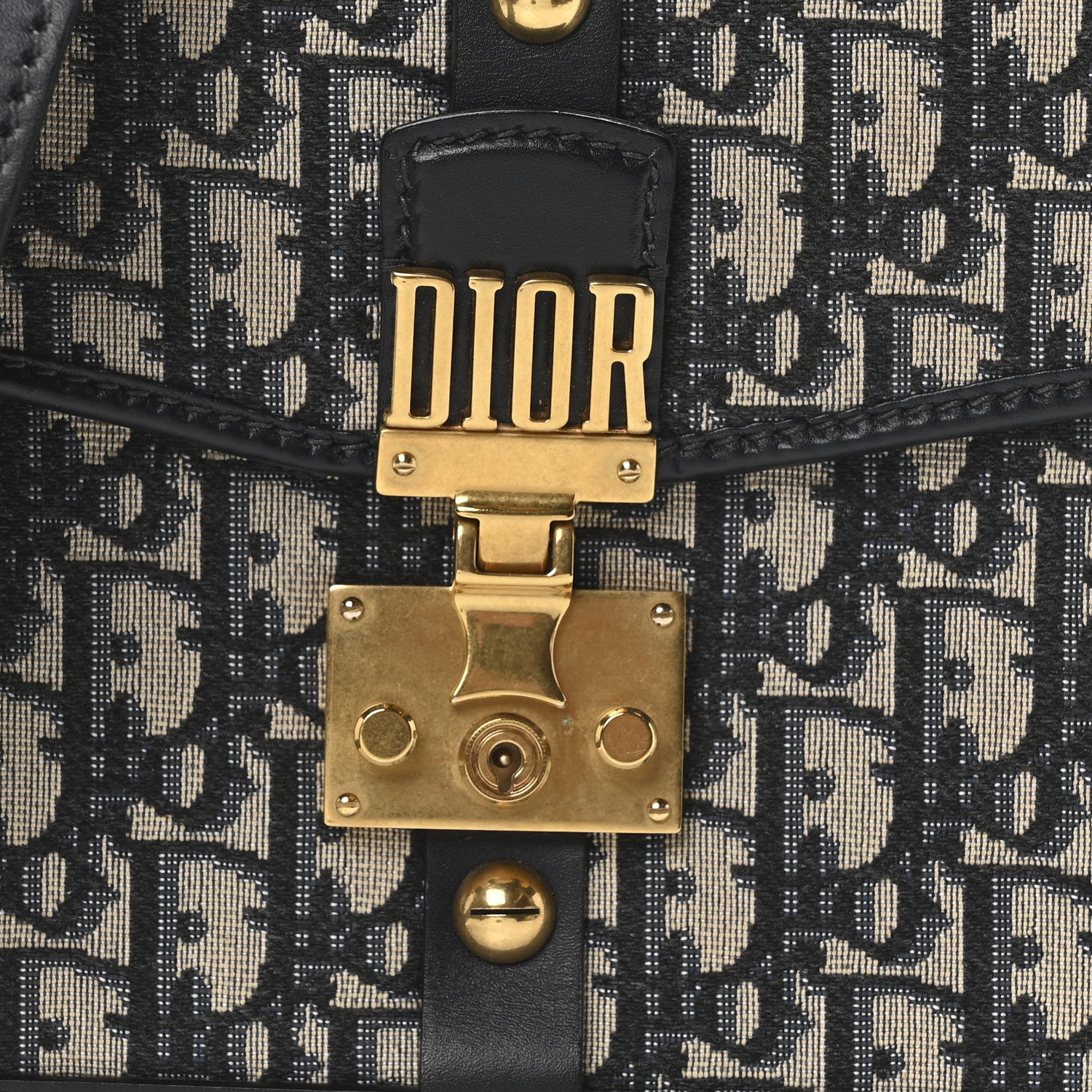 Christian Dior Oblique Square DiorAddict Flap Navy Blue 1721498