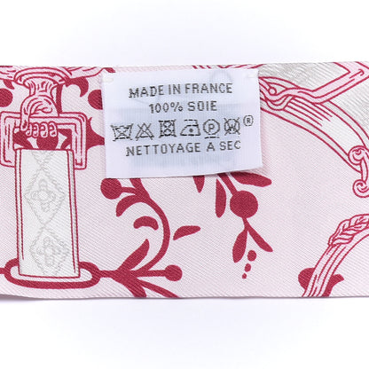 Hermes Silk Etriers Remix Twilly Rose Pale Bordeaux 3 of 4