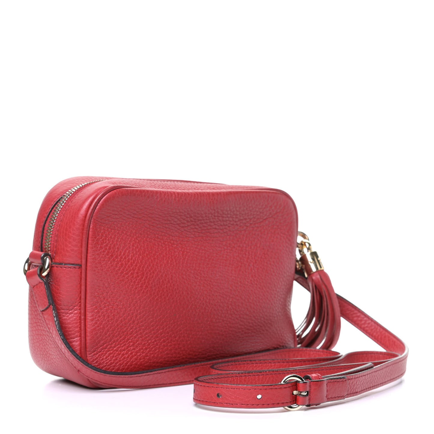 Pebbled Calfskin Small Soho Disco Bag Tabasco Red