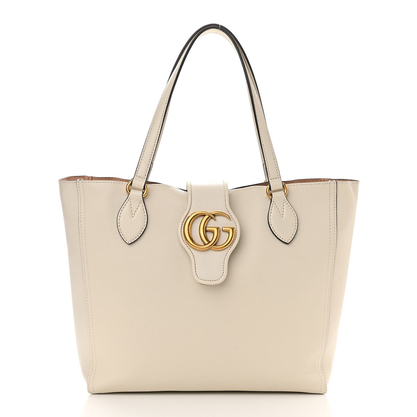 New Sakai Calfskin Lux Small Dahlia Tote Mystic White