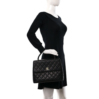 Chanel Caviar Quilted Jumbo Kelly Flap Black 2 of 10