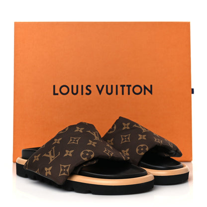Louis Vuitton Nylon Monogram Pool Pillow Comfort Mule 38 Cacao Brown 9 of 9