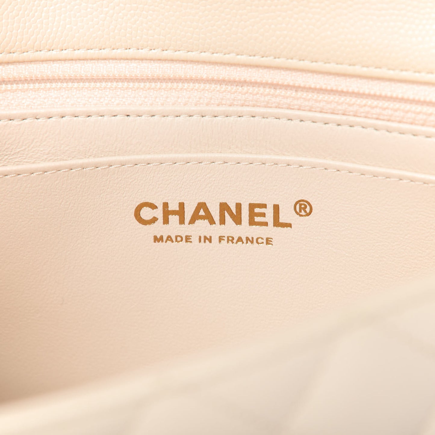 Caviar Quilted Mini Rectangular Flap White
