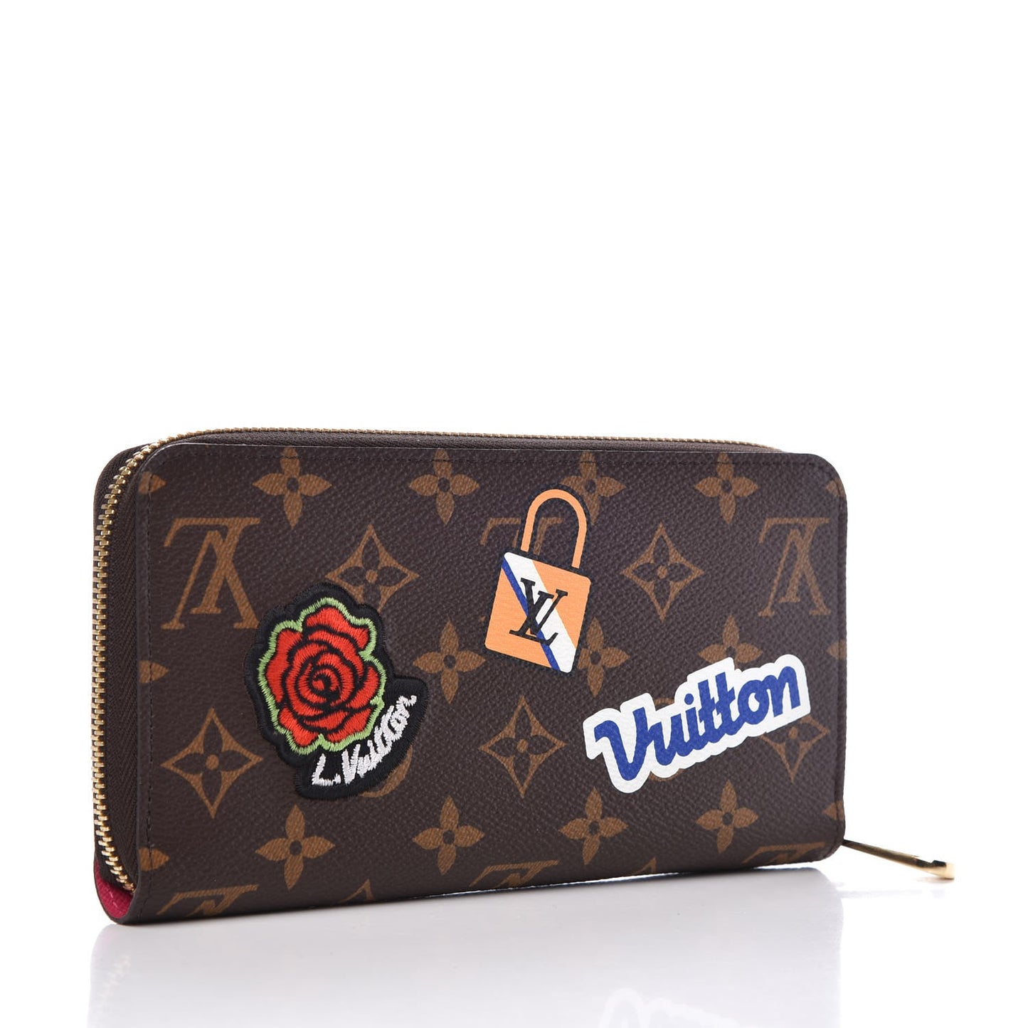 Monogram Travel Stickers Zippy Wallet