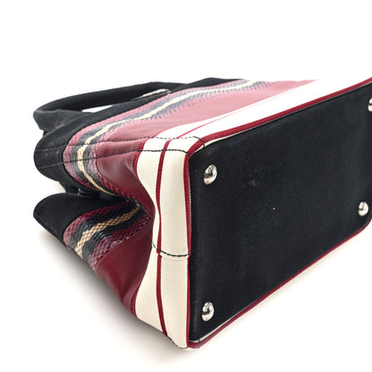 Prada Patch Righe Mix Tote Cerise 8 of 9