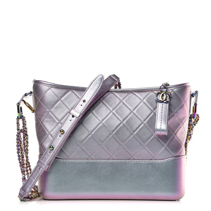Chanel Iridescent Lambskin Calfskin Quilted Medium Gabrielle Hobo Light Purple 1 of 11