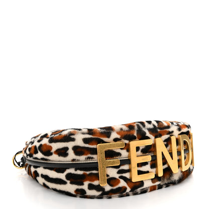 Fendi Sheepskin Vitello Grace Pony Hair Ocelot Small Fendigraphy Hobo Bag Black Multicolor 4 of 12