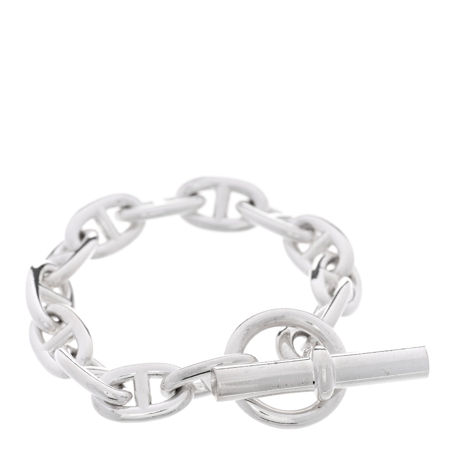 Hermes Sterling Silver MM Chaine D'Ancre Bracelet 2 of 3