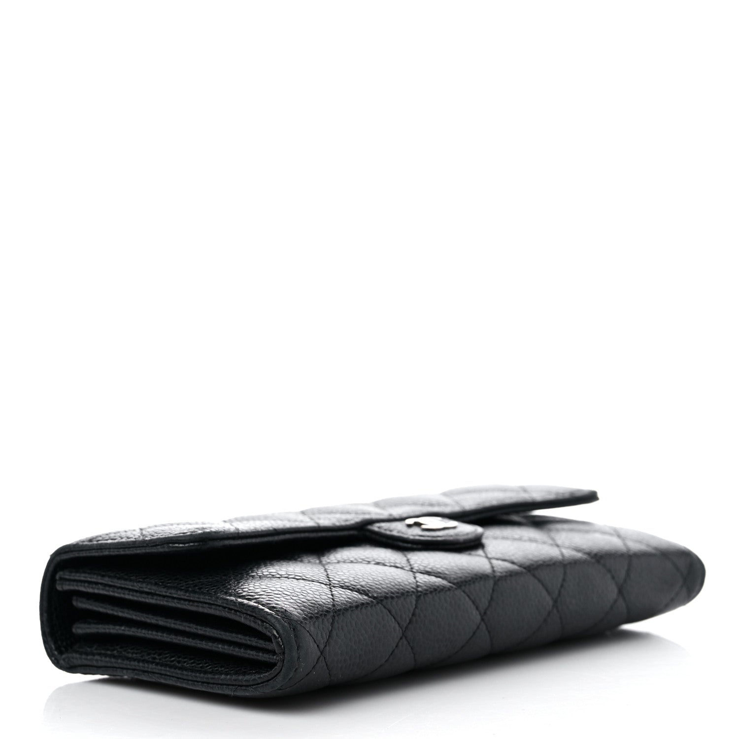 Chanel Caviar Quilted Large Gusset Flap Wallet Black 4 of 18