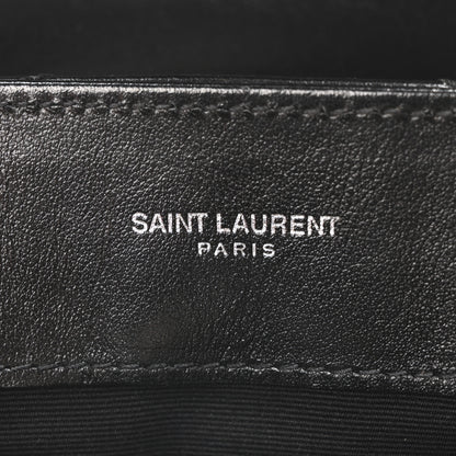 Saint Laurent Calfskin Y Quilted Monogram Small Loulou Chain Satchel Black 6 of 11
