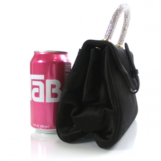 Judith Leiber Satin Crystal Evening Bag Black 2 of 7