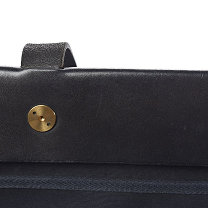 Hermes Toile Vache Hunter Herbag Cabas MM Black 10 of 20