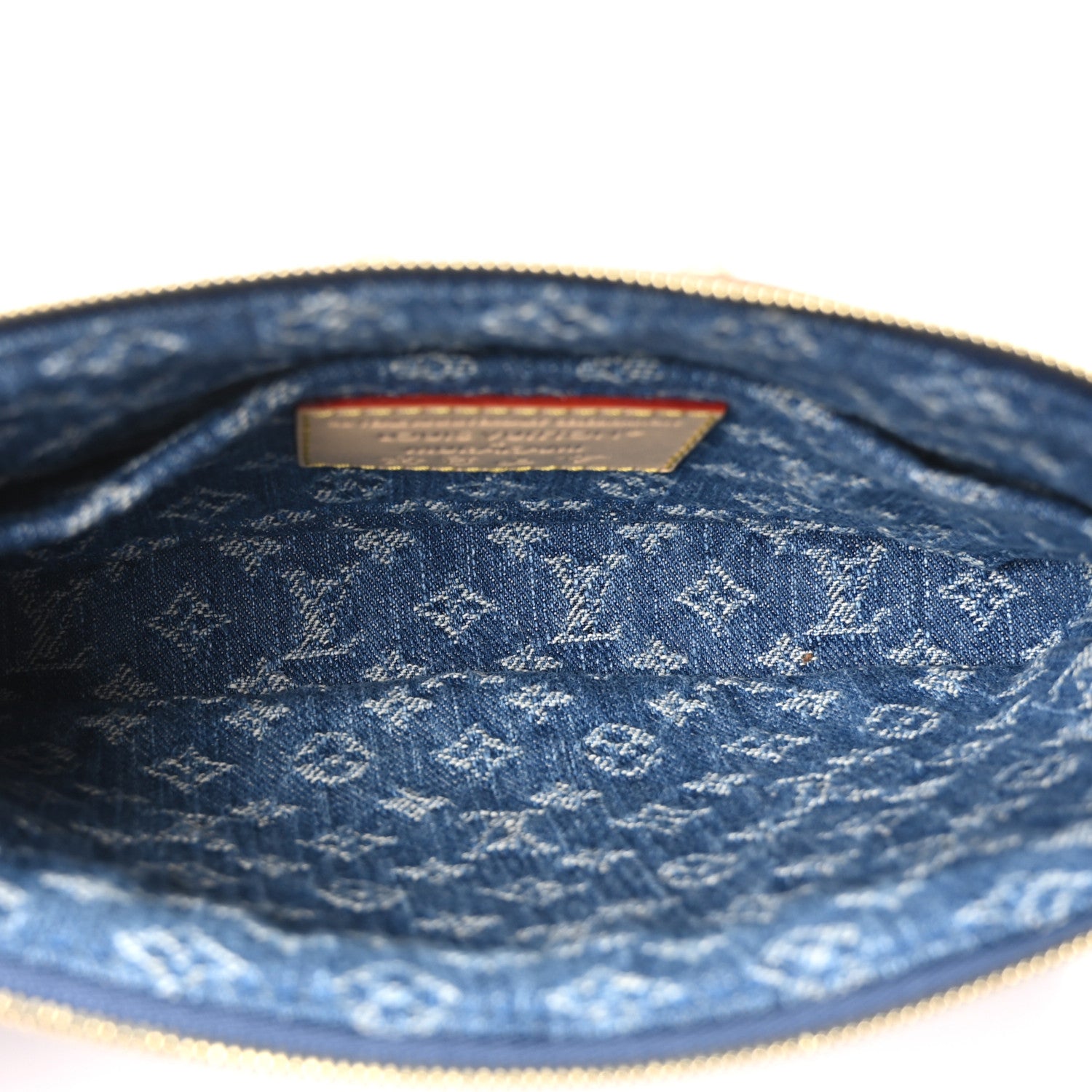 Louis Vuitton LV X TM Monogram Denim Cerises Pochette Accessories Blue 5 of 9