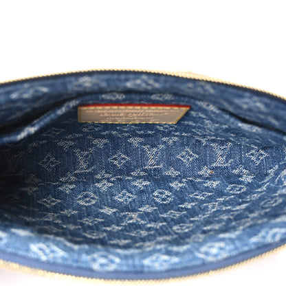Louis Vuitton LV X TM Monogram Denim Cerises Pochette Accessories Blue 5 of 9