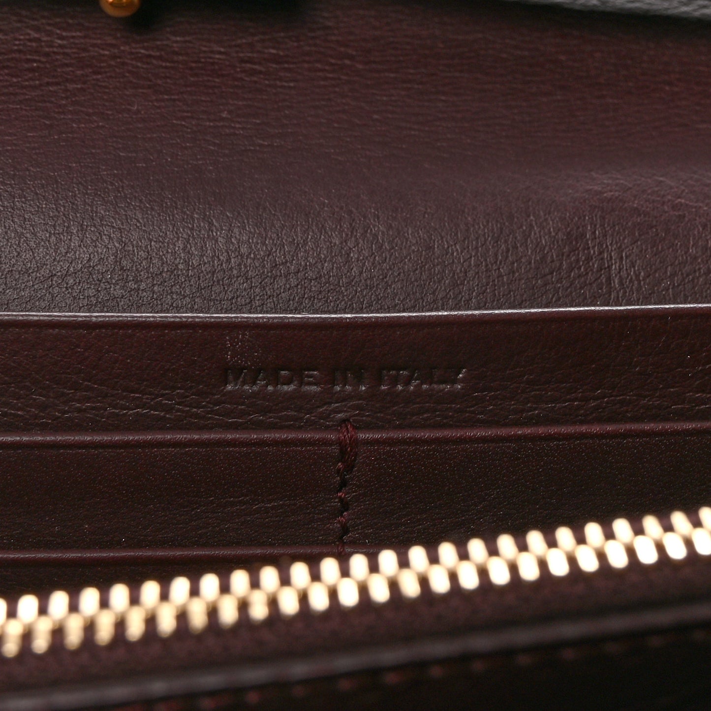 Calfskin Classic Y Ligne Chain Wallet Wine