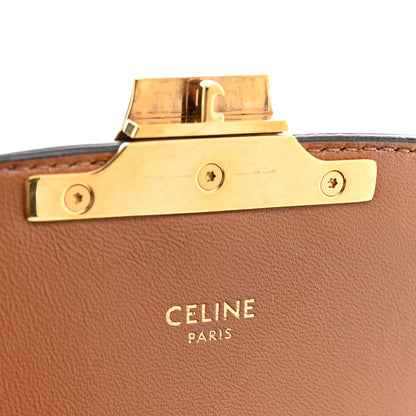 Celine Calfskin Triomphe Canvas Teen Triomphe Bag Tan 6 of 12