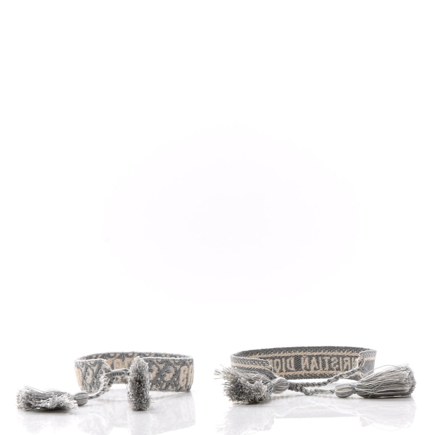 Woven Cotton J'Adior Friendship Bracelet Set Grey