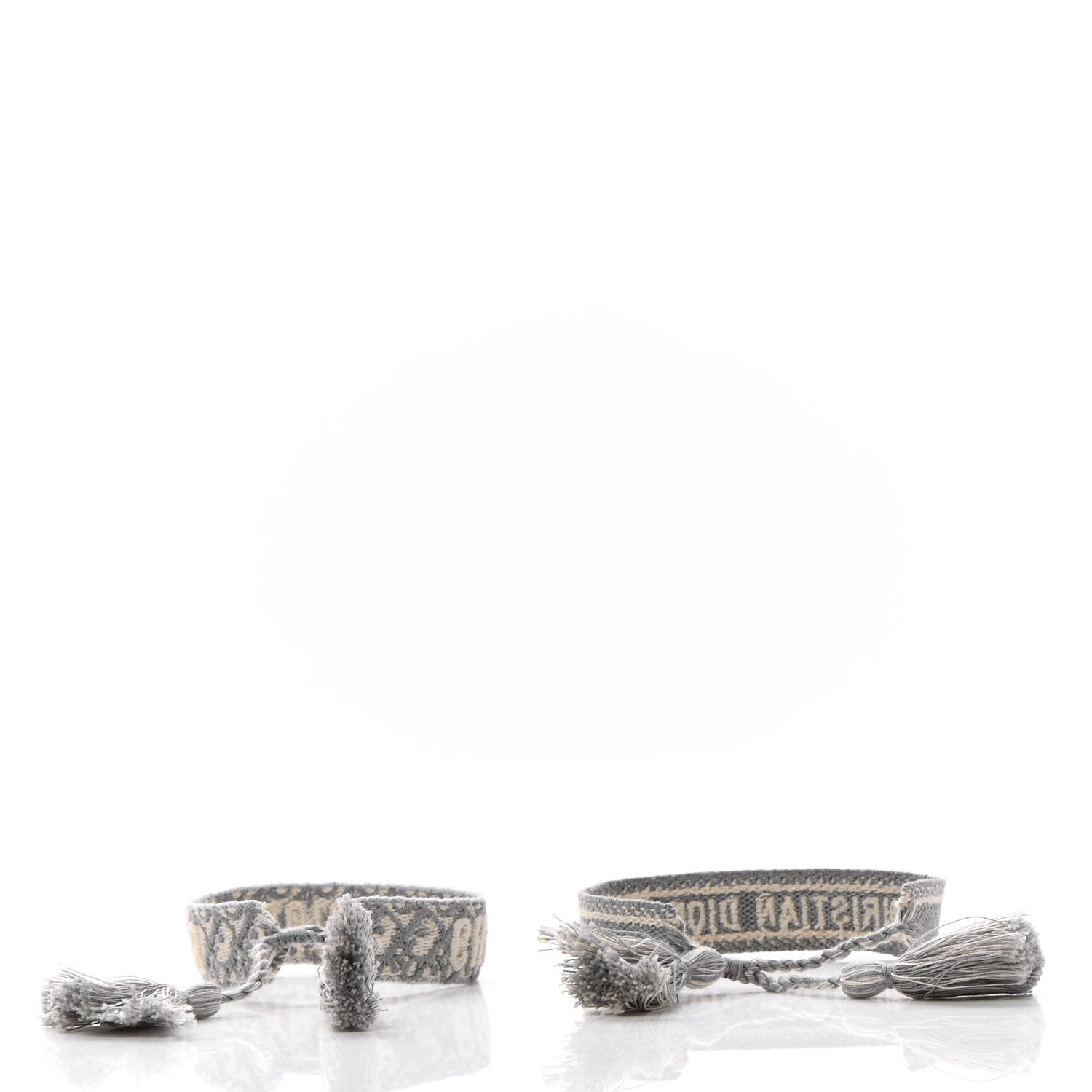 Christian Dior Woven Cotton J'Adior Friendship Bracelet Set Grey 3 of 4