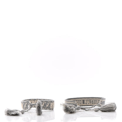 Christian Dior Woven Cotton J'Adior Friendship Bracelet Set Grey 3 of 4