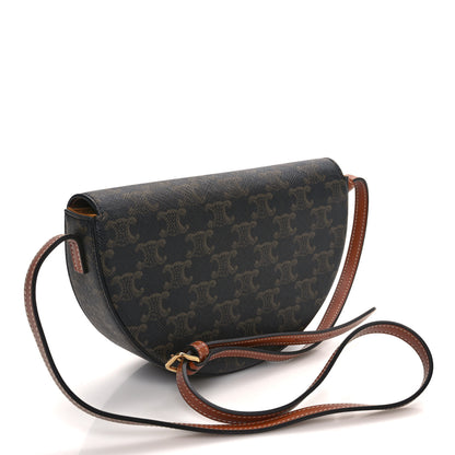 Celine Calfskin Triomphe Canvas Besace Tan 3 of 10