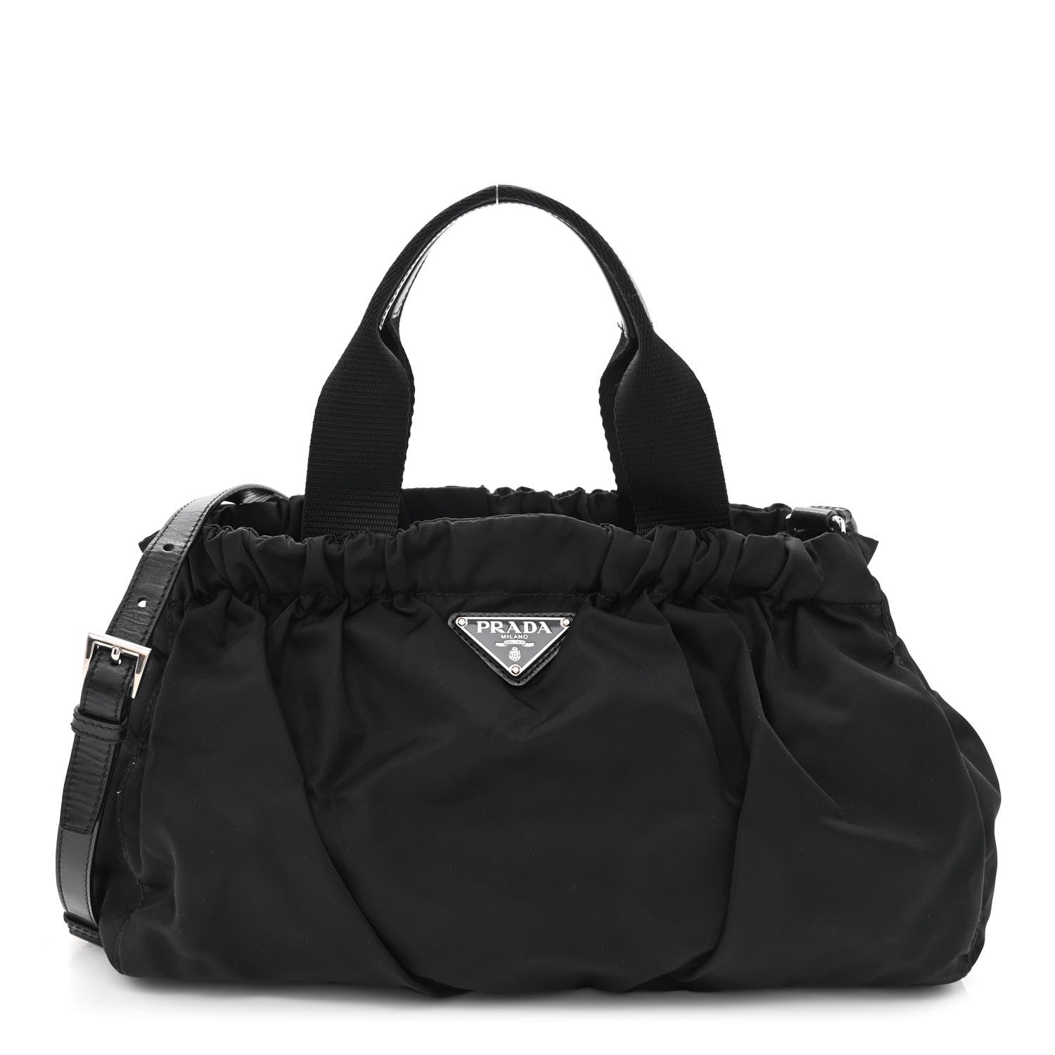 Prada Tessuto Nylon Shoulder Bag Black 1 of 14