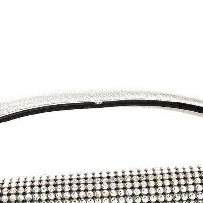 Fendi Crystal Vitello Laminato Mini Baguette Crystal Argento 13 of 14